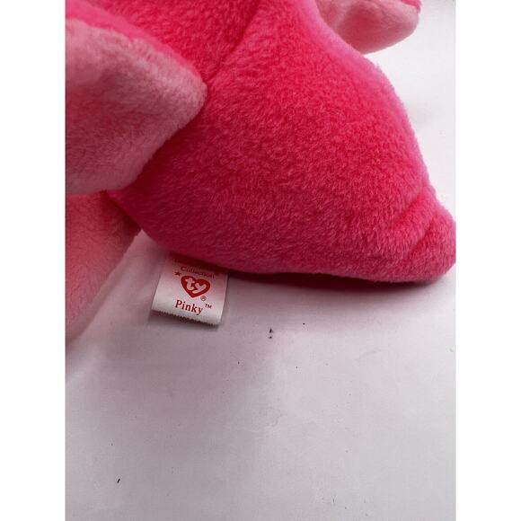 TY Beanie Baby Babies Stuffed Animal Plush Flamingo Pinky 1995 - Picture 9 of 11